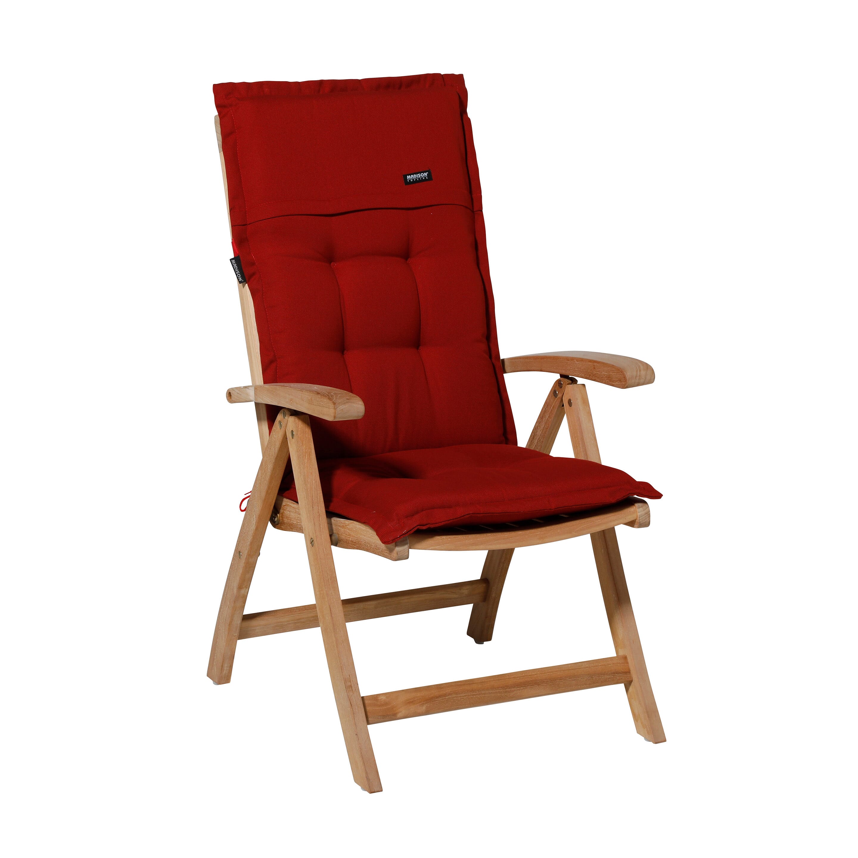 Madison Rib red Tuinstoelkussen - Set van 4