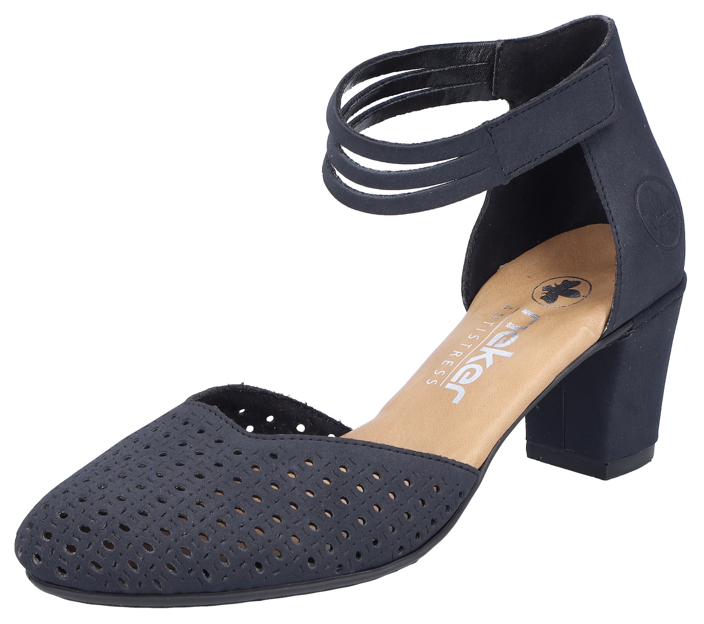 Rieker Spangenpumps  , Abendschuh, Festtagsschuh, Trichterabsatz, mit Klettverschluss