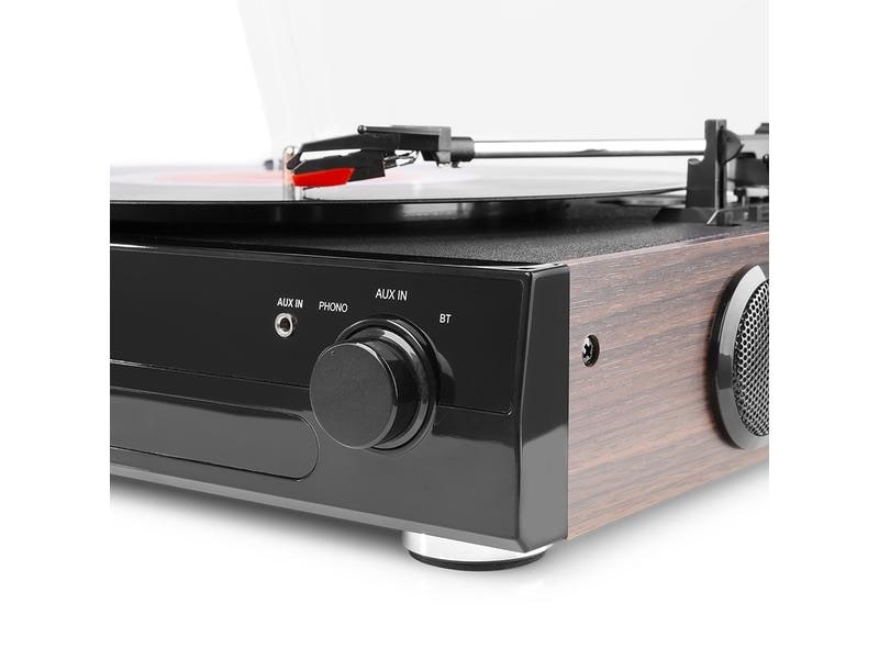 Fenton Plattenspieler mit Bluetooth RP102B Braun Retro Plattenspieler mit Bluetooth
