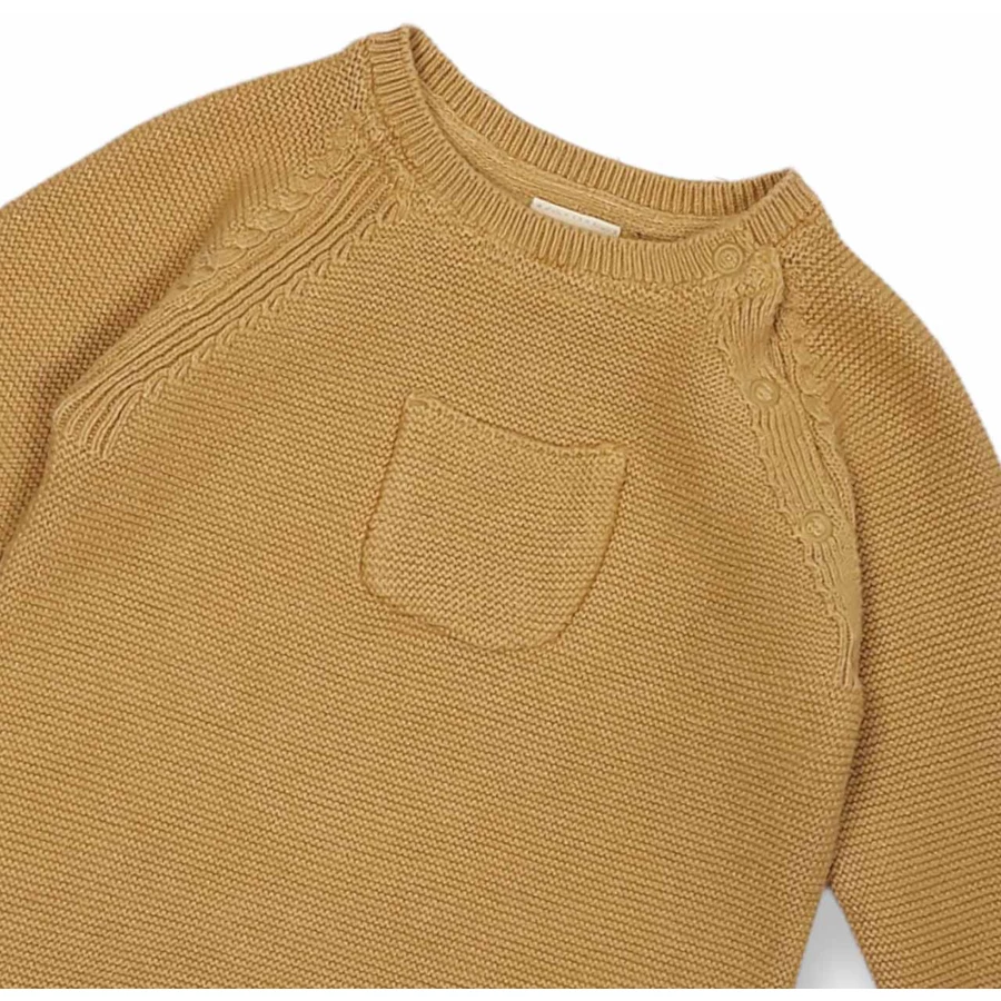 LITTLE Strick-Overall honey