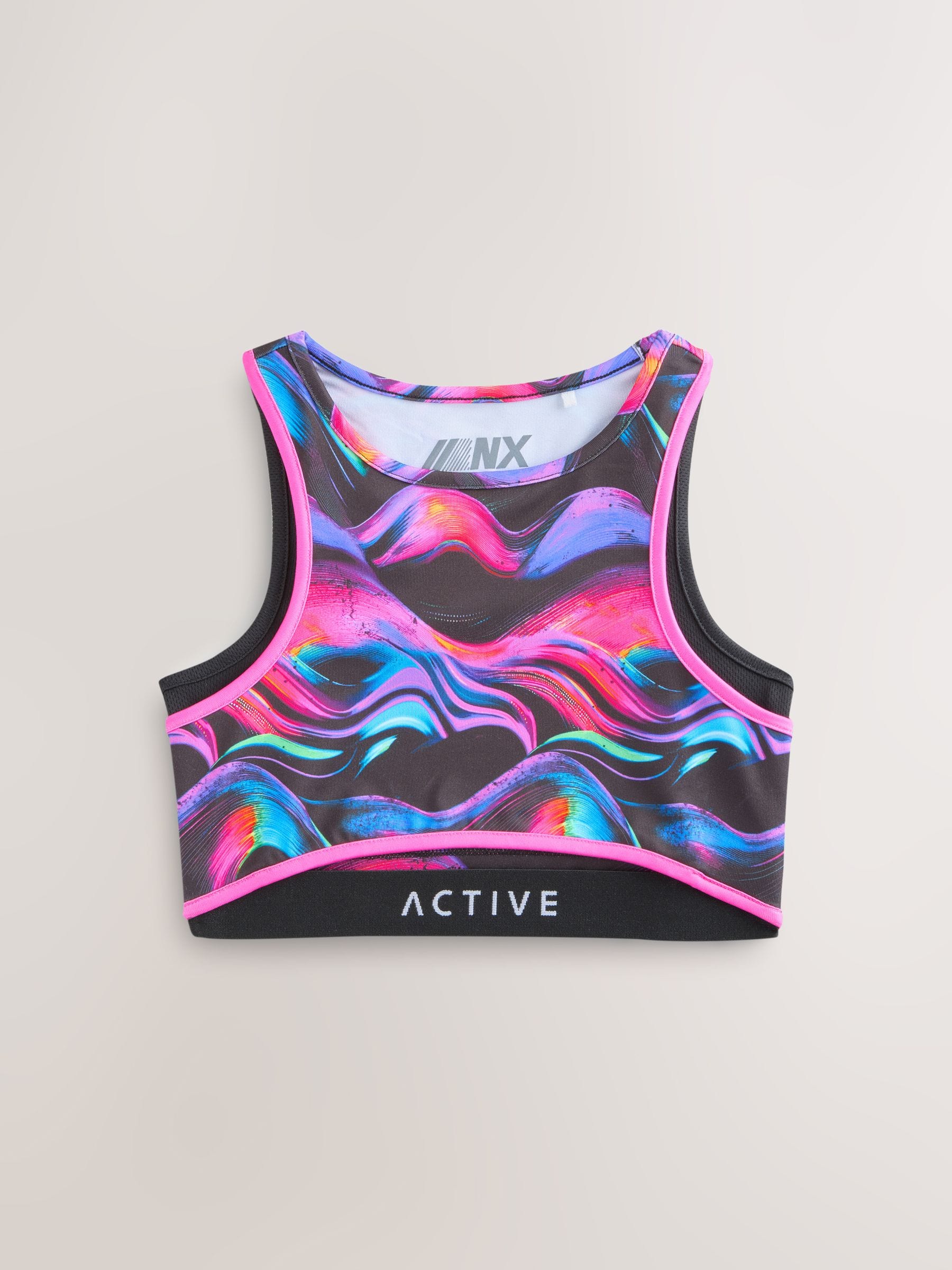 Zwart/Roze Golf - Korte sporttop (5-16 jr)