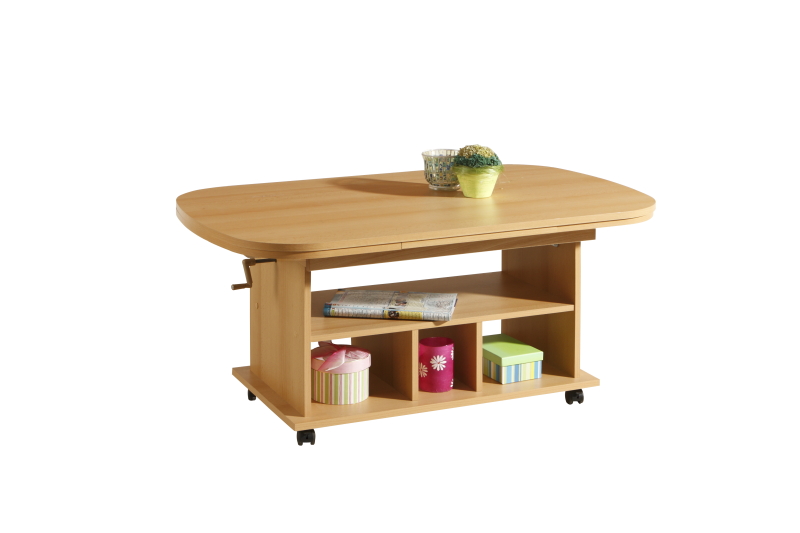 Couchtisch - Buche - höhenverstellbar - ausziehbar