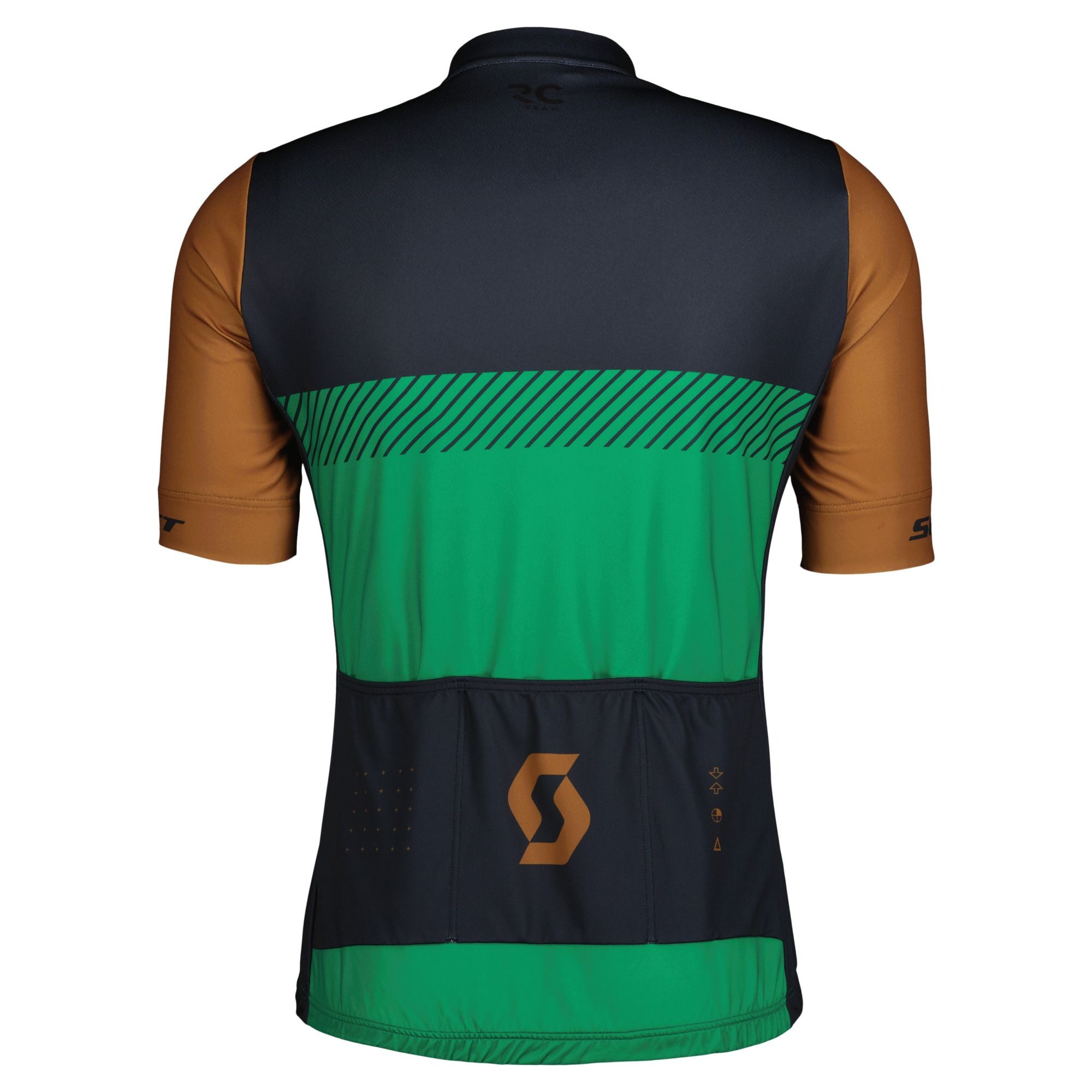 SCOTT RC Team kortærmet cykeltrøje bread brown/amazon green herre