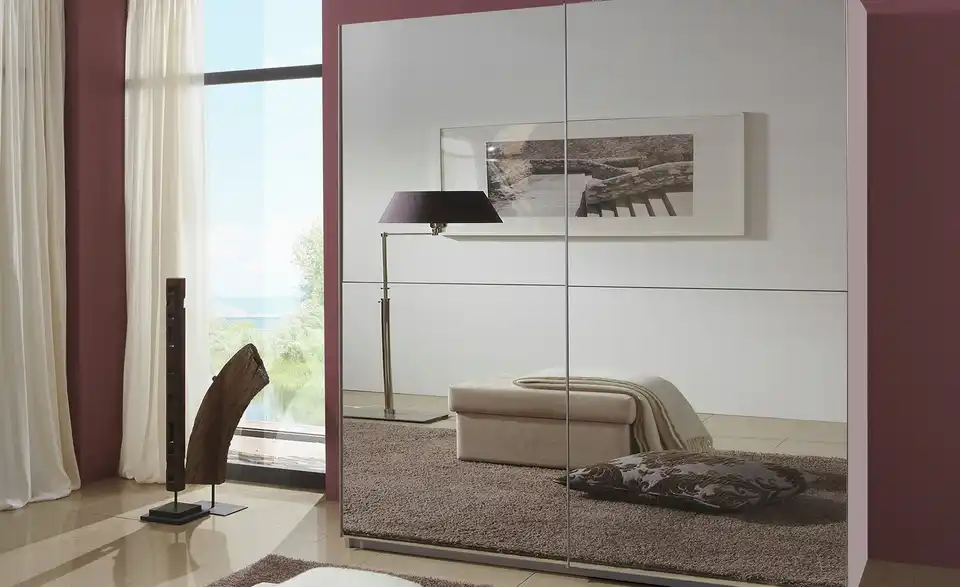 Schwebetürenschrank Queen 2 Stück 135 cm Weiß