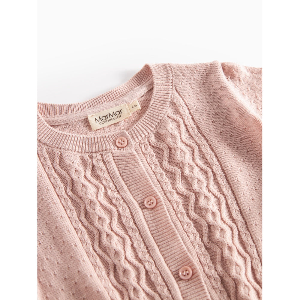 Køb MarMar Modal Mix Cable Faded Rose Tilda Strik Cardigan