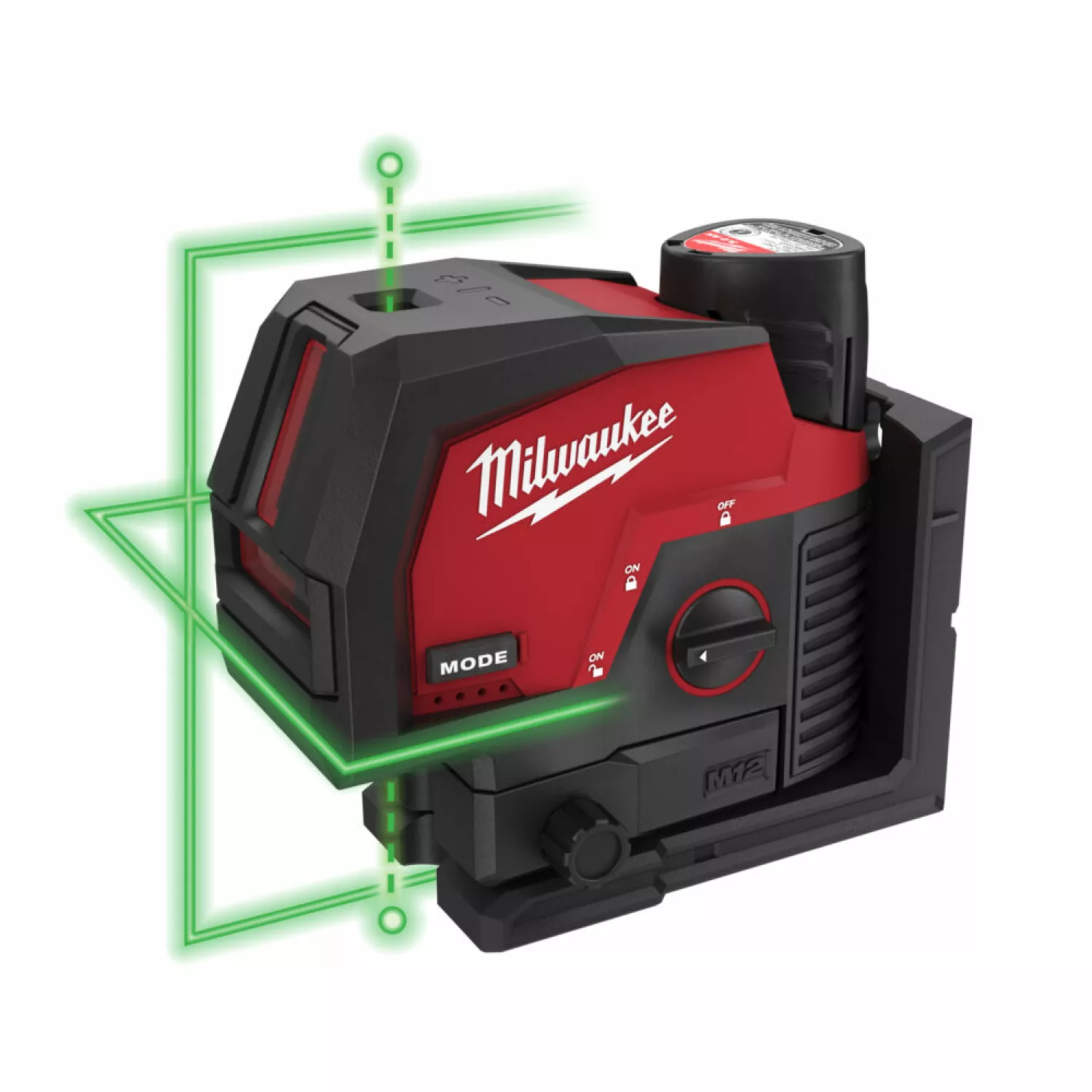 Milwaukee M12 CLLP-0C 12V Li-Ion accu laser body in koffer - 2 lijnen - Groen - 38m