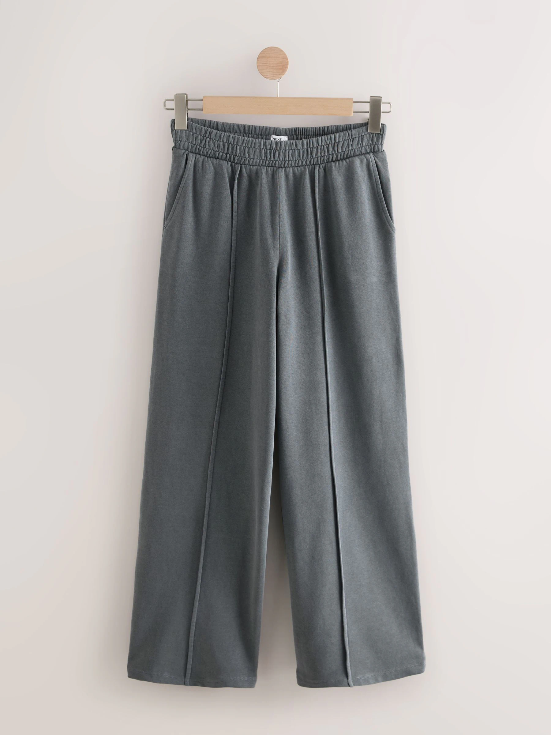 Antraciet - Joggingbroek met wijde pijpen