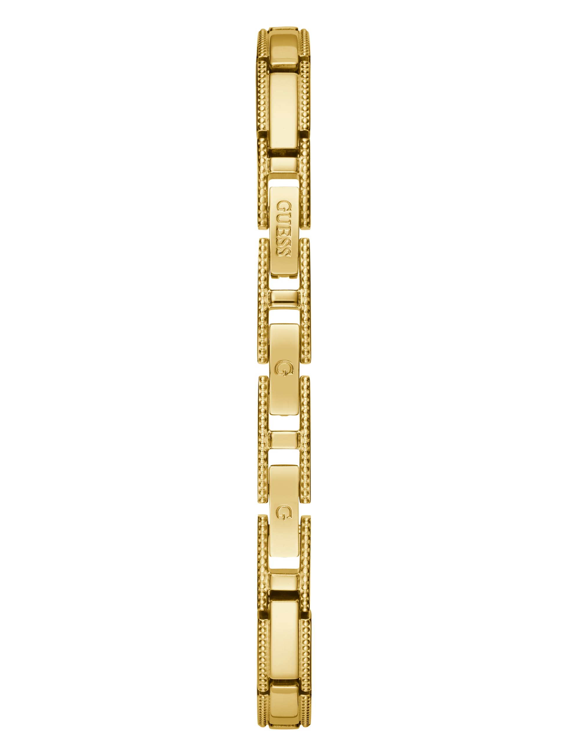 Relógio analógico com strass dourado