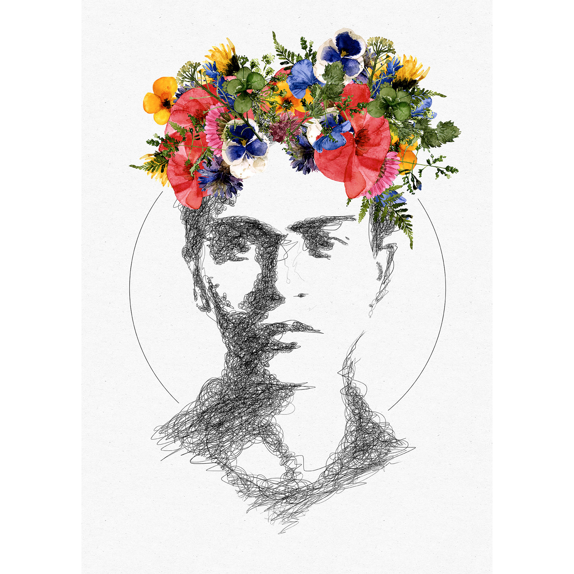 Wandbild VALERIA-MARIANA - bunt - 50x70 cm