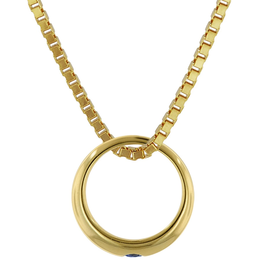trendor Taufring mit Saphir Gold 585 an goldplattierter Kette 4038 cm gold