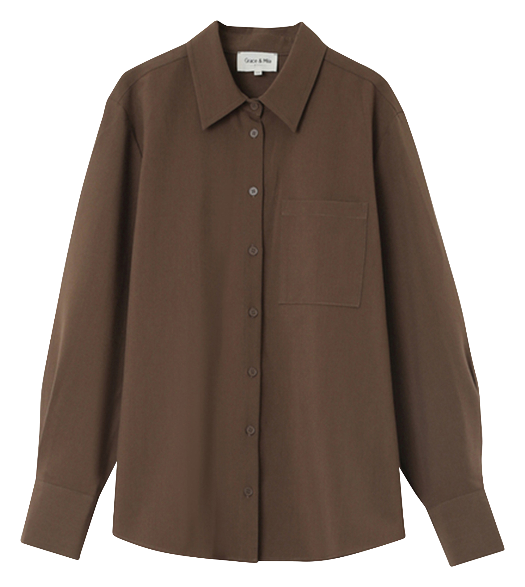 NONO - Chemise droite manches longues | Gris