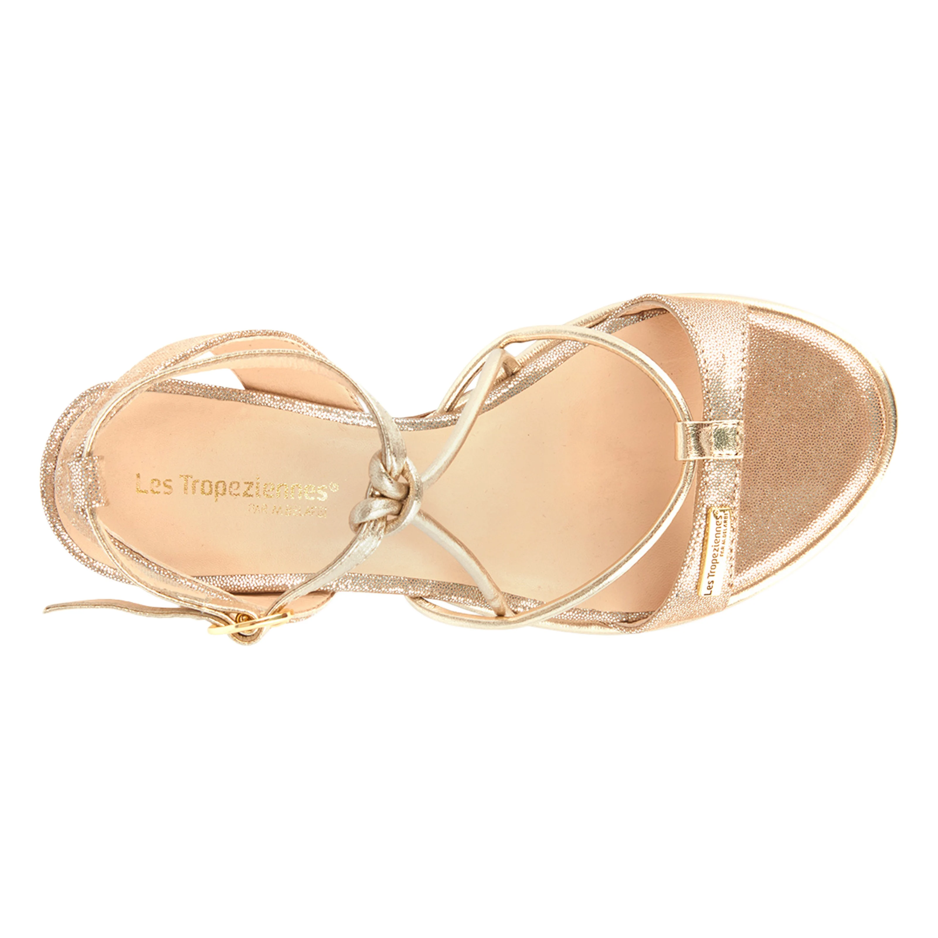 Sandale à talon cuirlilonbuc | Beige
