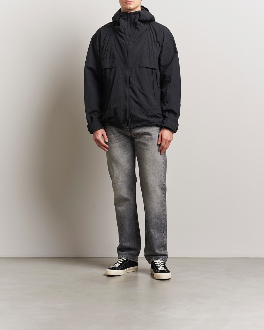BOSS ORANGE Obosco Nylon Hooded Jacket Black