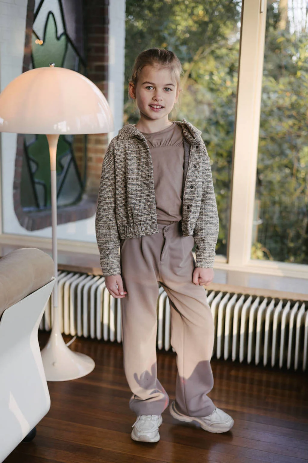 LEVV geweven vest NELI taupe