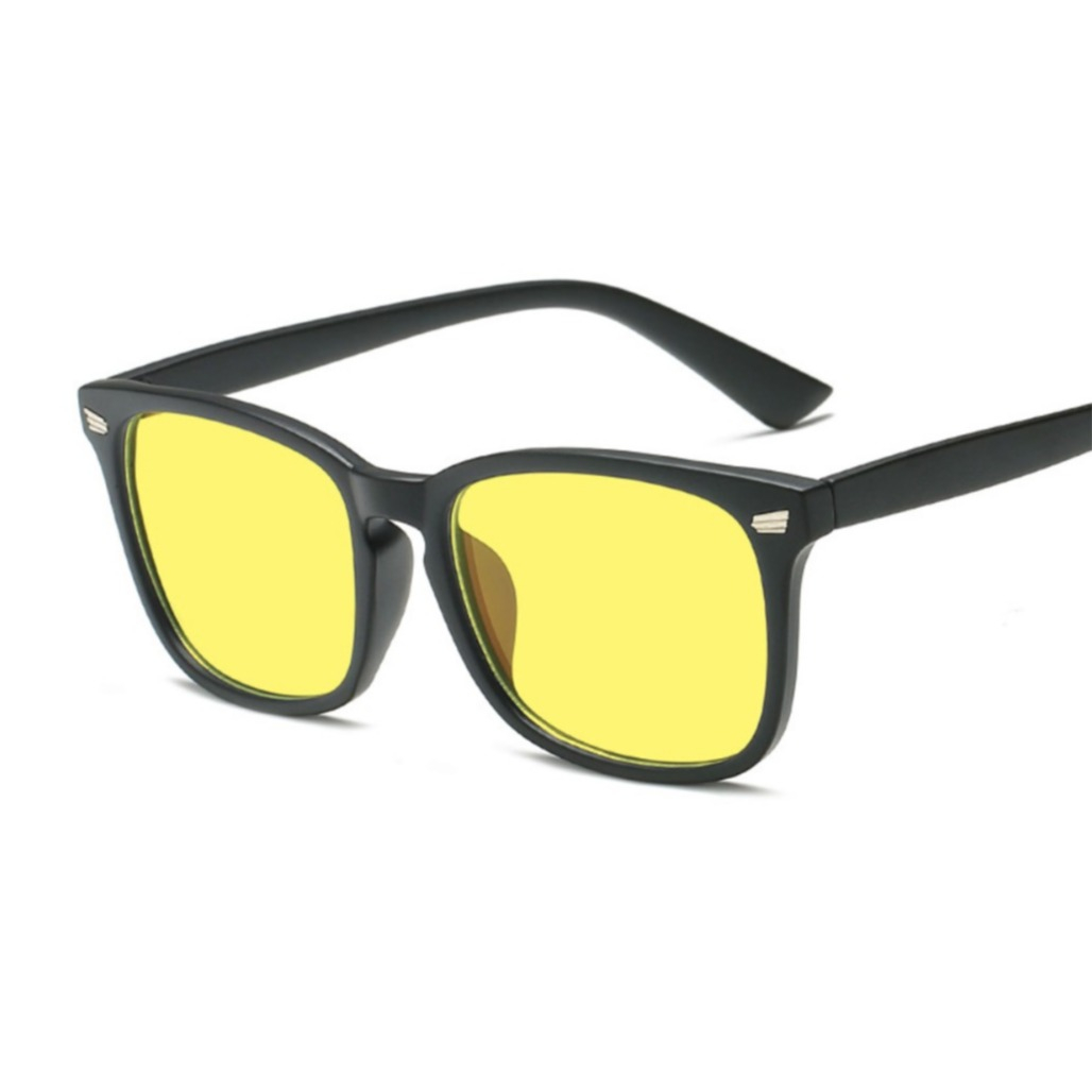 Gaming Brille mit Anti Blue Light Blaulichtfilter Computerbrille mit gelb eingefärbten Gläsern - Schwarz