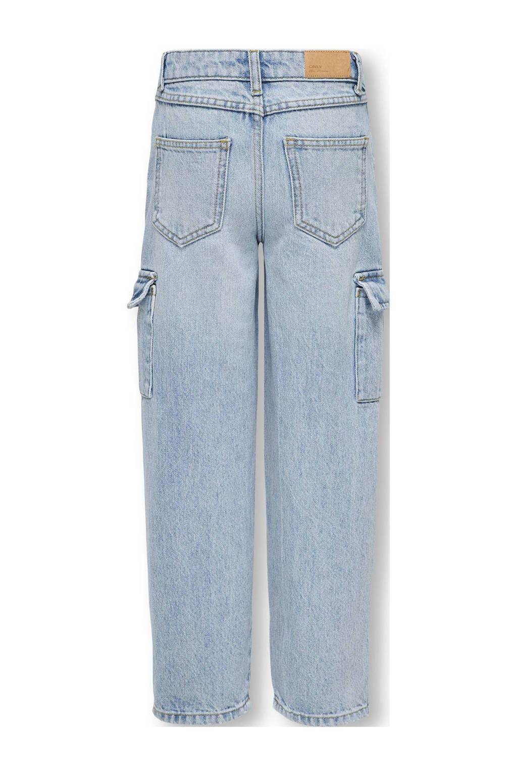 ONLY wide leg regular waist jeans light blue denim