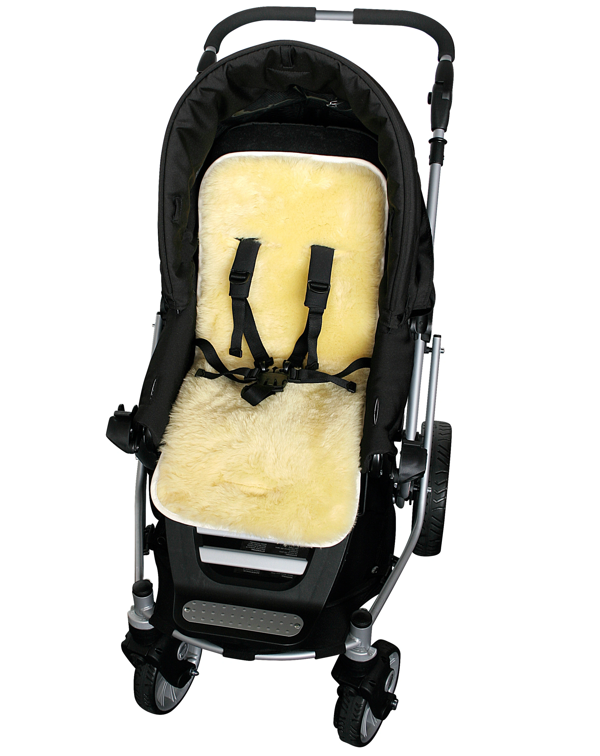 Lammfellauflage für Kinderwagen in natur