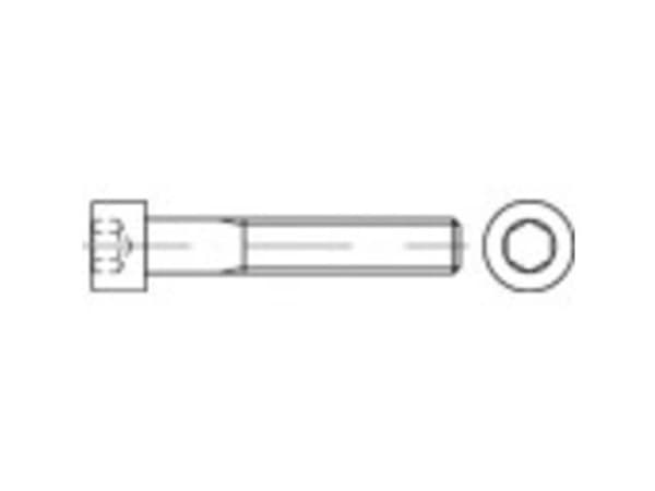TOOLCRAFT 115093 Cylinderskruer M27 70 mm Indvendig sekskant DIN 912 Stål 10 stk
