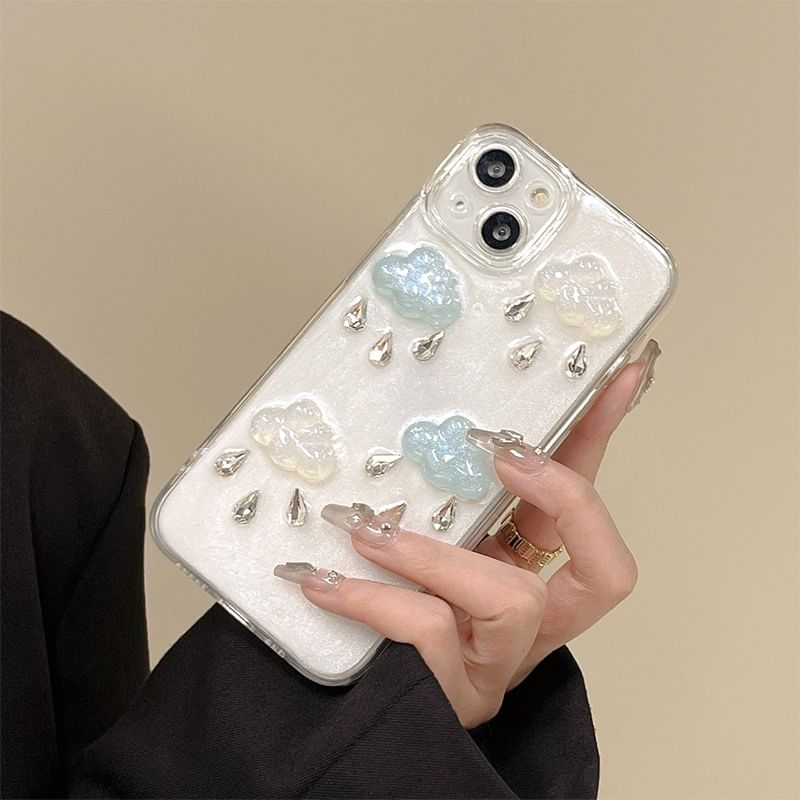 Mobby - Zeester / Regenwolk Telefoonhoesje - iPhone 15 Pro Max / 15 Pro / 15 Plus / 15 / 14 Pro Max / 14 Pro / 14 Plus / 14 / 13 Pro Max / 13 Pro / 13 / 13 mini / 12 Pro Max / 12 Pro / 12 / 12 mini / 11 Pro Max / 11 Pro / 11 / SE / XS Max / XS / XR /