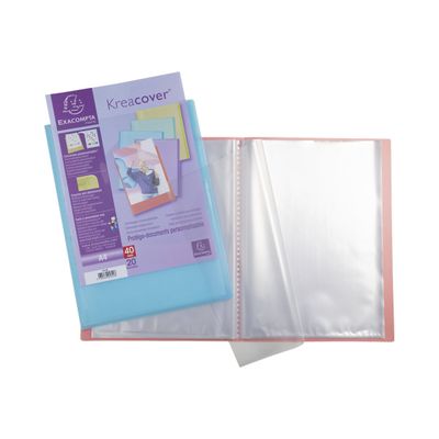 Exacompta Kreacover Pastel - Porte vues personnalisable - 100 vues - A4 - disponible dans différentes couleurs
