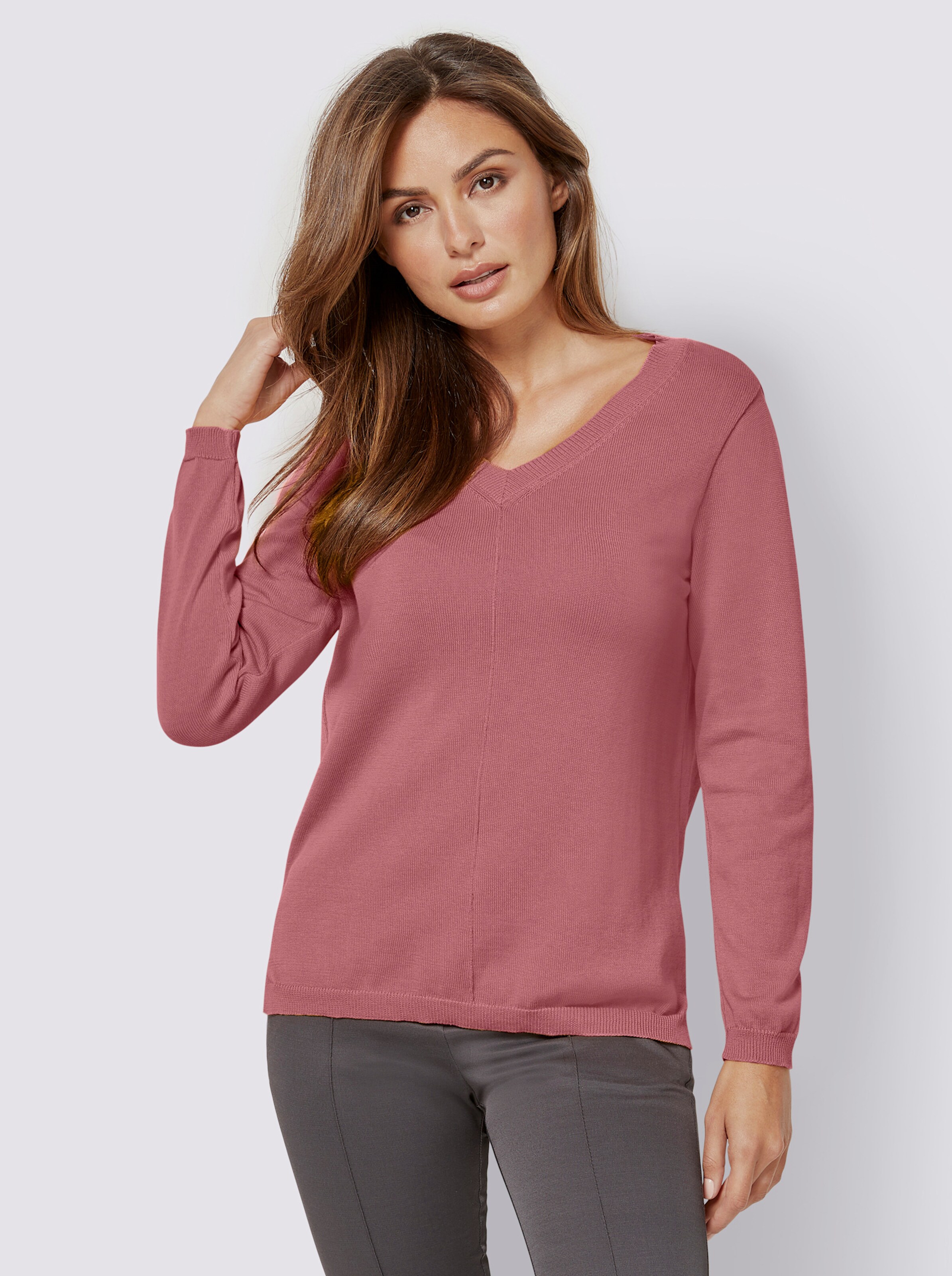 V-Ausschnitt-Pullover