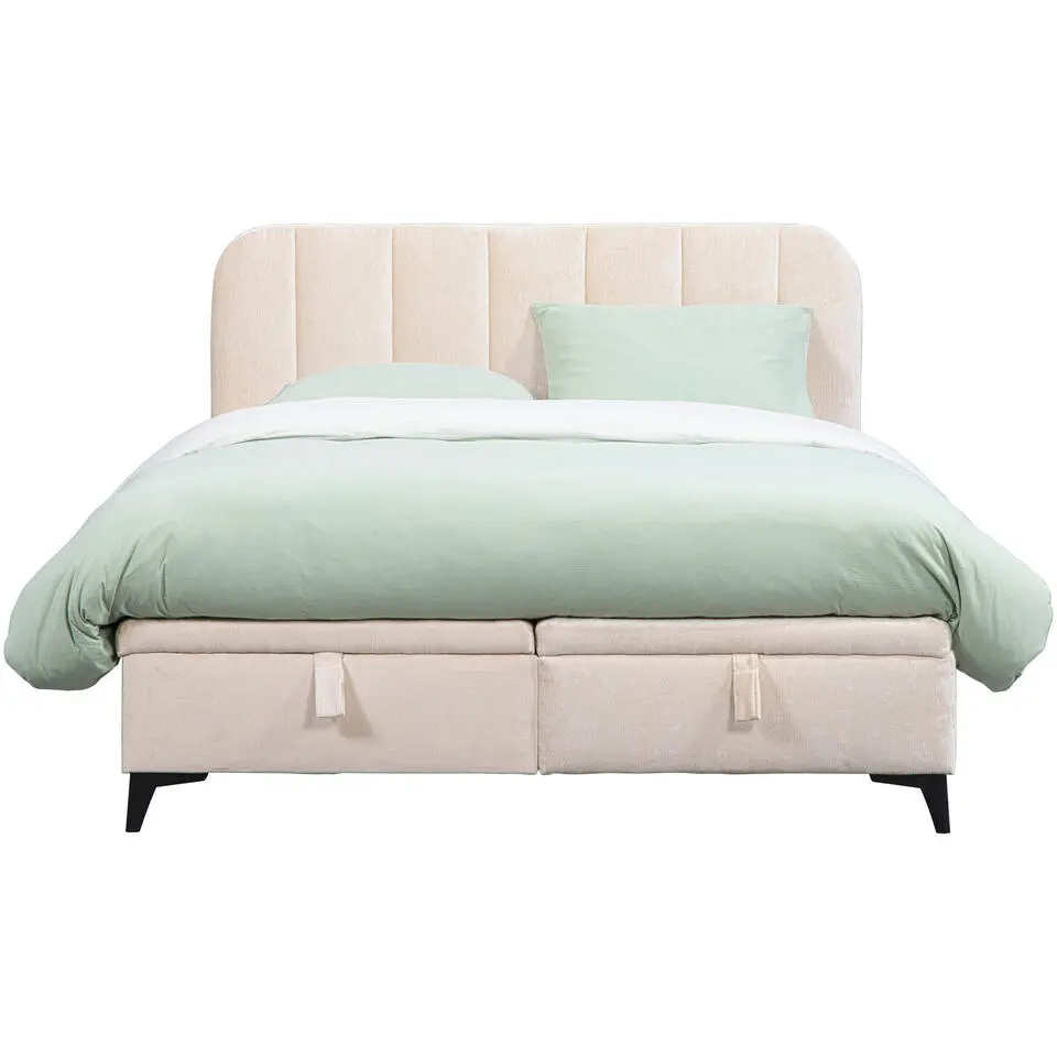 Bed Lizz met opbergruimte - ecru - 180x200 cm