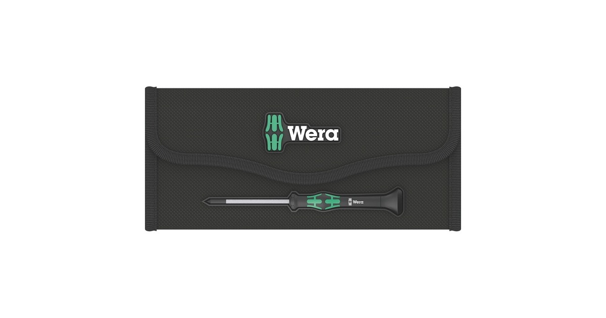 WeraCompakt Micro 21 ESD 1 schroevendraaier  (Zwart/groen, Voor elektrische apparaten)