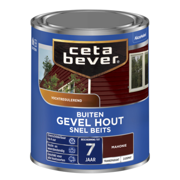 CetaBever Snelbeits Gevel & Kozijn zijdemat transparant mahonie 750 ml