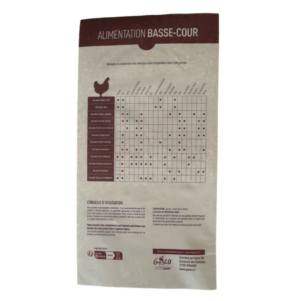 Mélange poussin croissance 20 kg alimentation basse cour