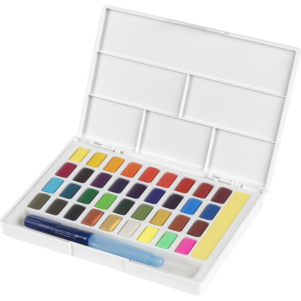 Faber-Castell - Akvarelfarver, 36 brikker i kasse (169736)