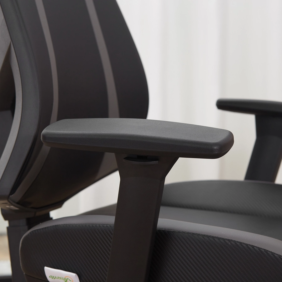 HOMCOM Bürostuhl dicke Polsterung, ergonomisch geformt, gemütliche polsterung Schwarz