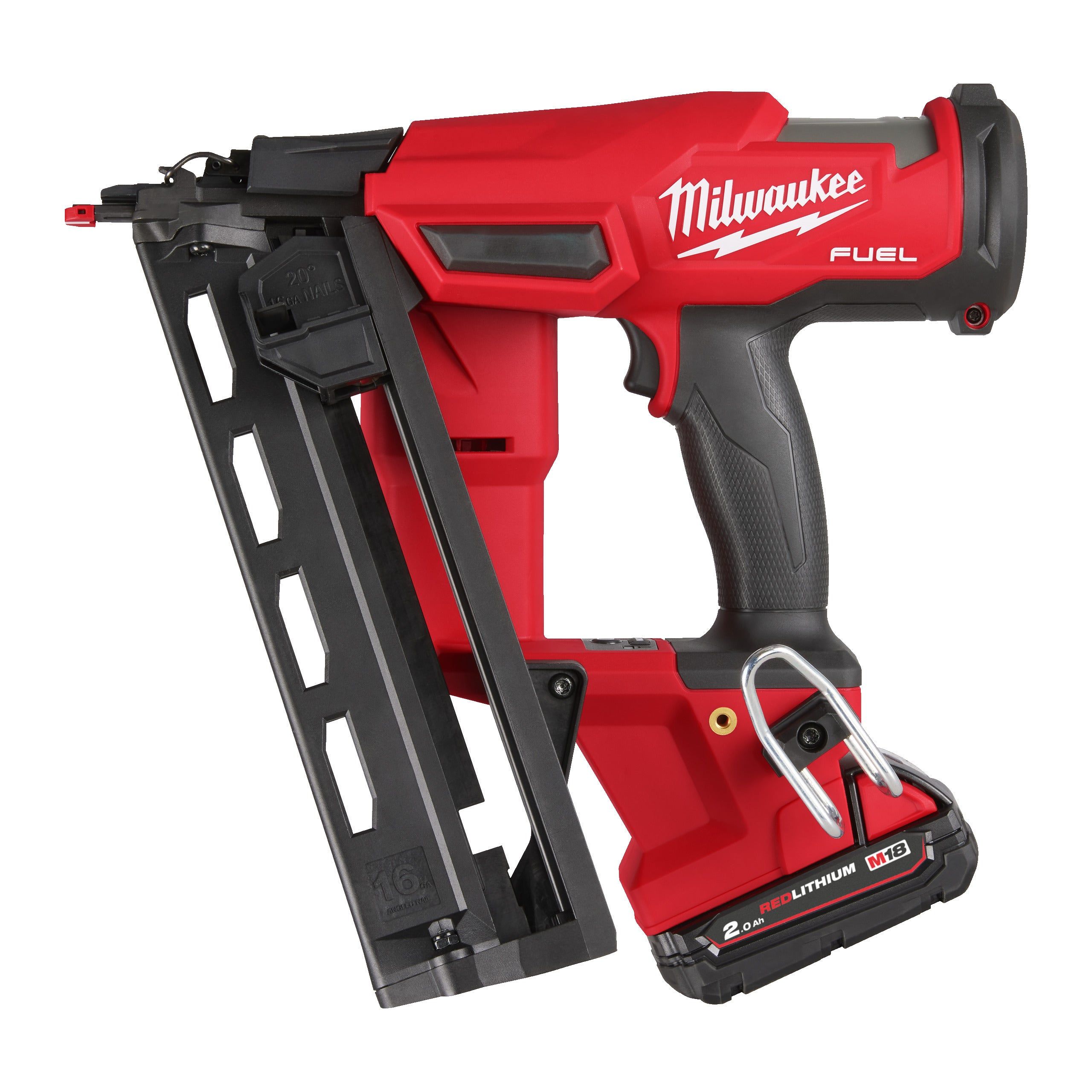 Milwaukee M18 FUEL™ FN16GA-202X Accu Afwerktacker 16Ga 18V 2.0Ah in HD-Box - 4933478092