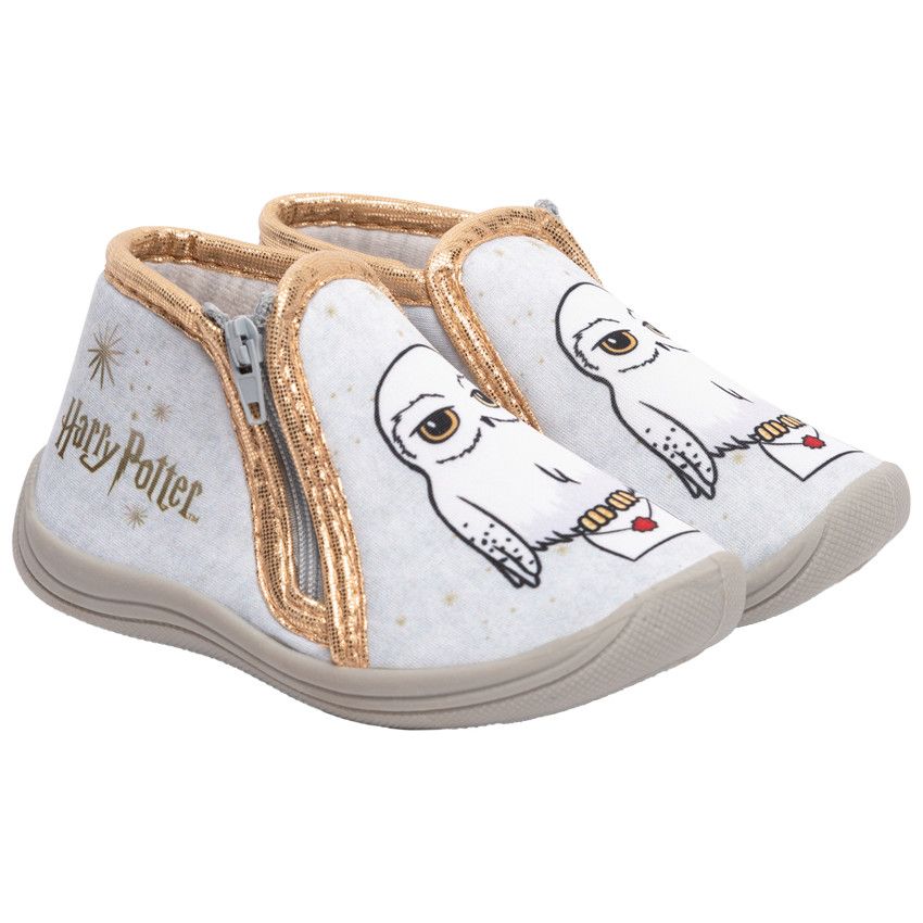 Chaussons bottillons print Hedwige Harry Potter pour bébé fille - Gris chiné