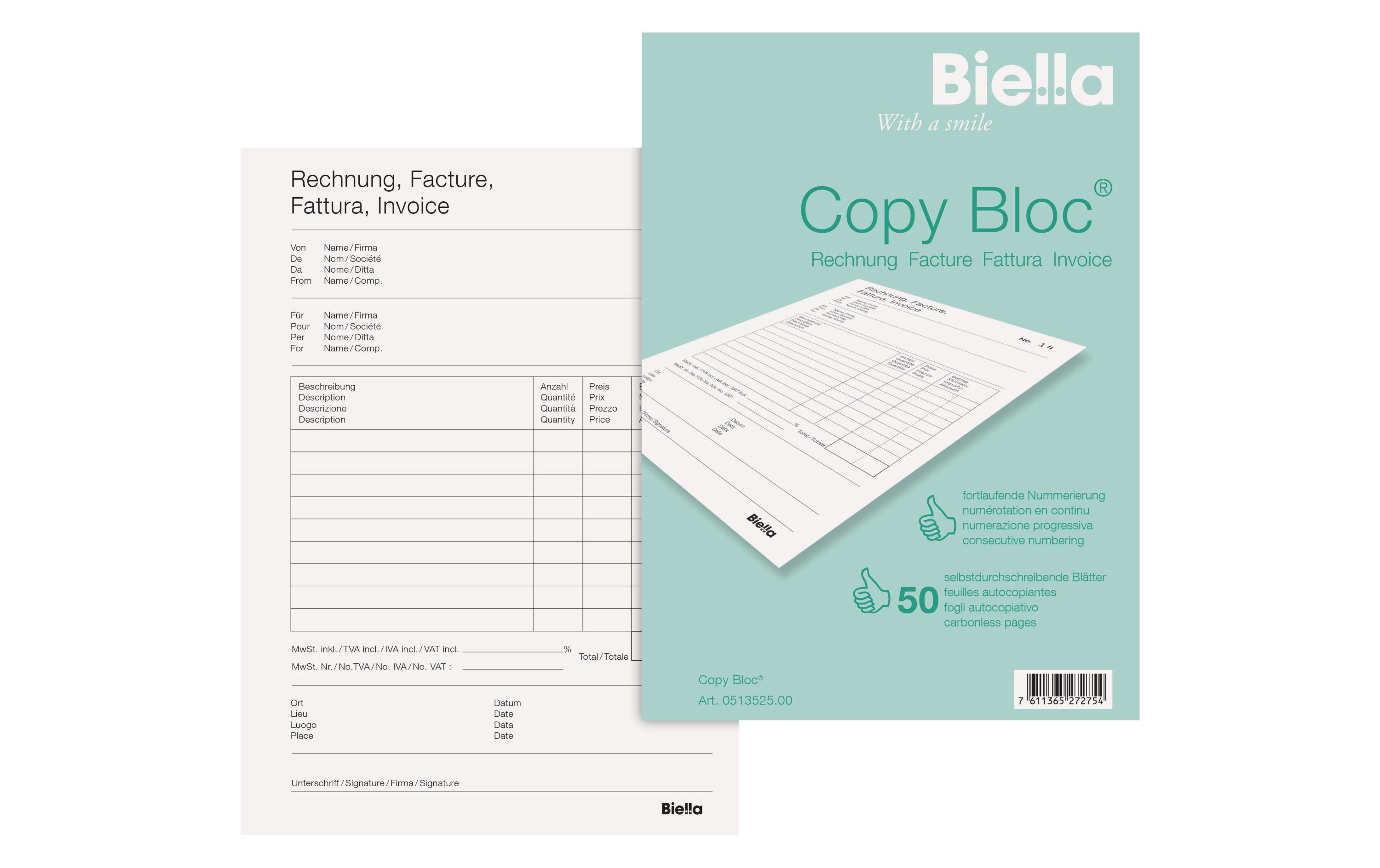 Durchschreibeblock Copy Block A5 RechnungRechnungsblock für Durchschriften