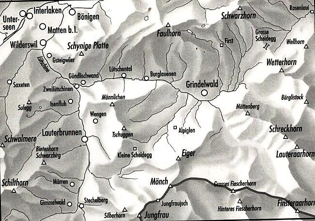 BUNDESAMT - 2520T JUNGFRAU REGION ECHELLE 1 25 000