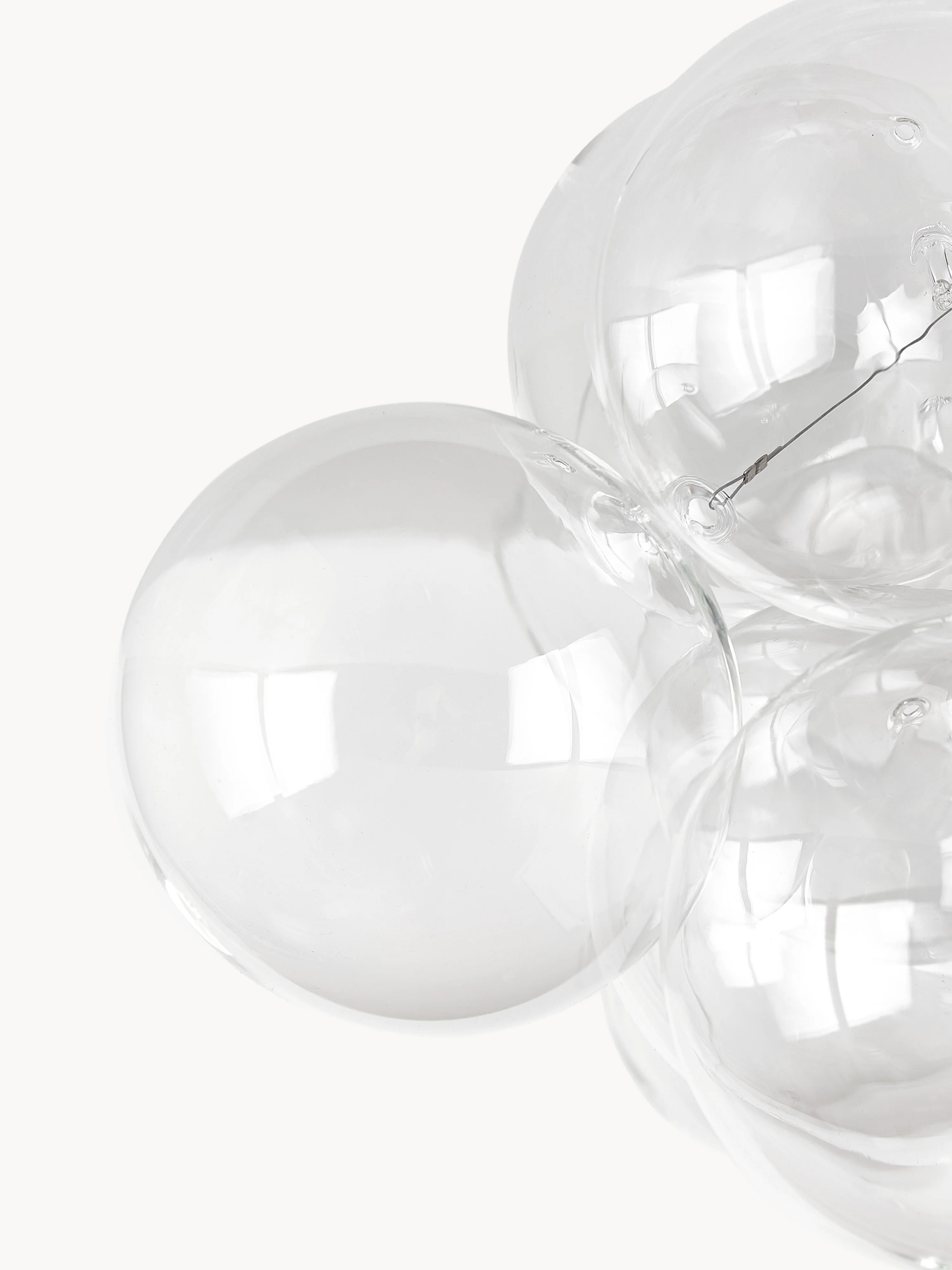 Plafondlamp Bubbles met glazen bollen, chroomkleurig