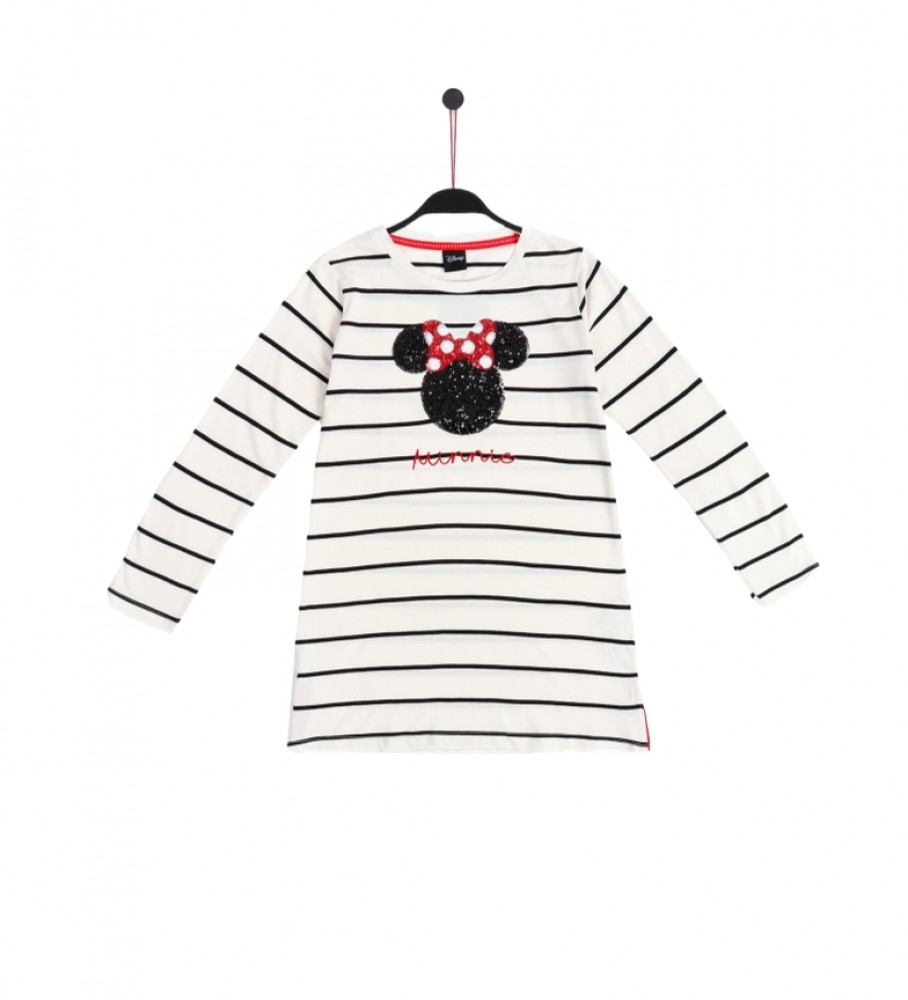 Camisola de manga curta com lantejoulas da Minnie Mouse da Disney