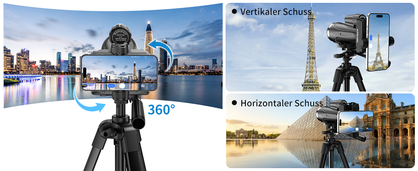 WiFi Digitales Elektronisches Okular Stillauflösung 2MP (23–50 mm) Farb-CMOS Teleskop / optisches Teleskop   Mikroskop in Schwarz