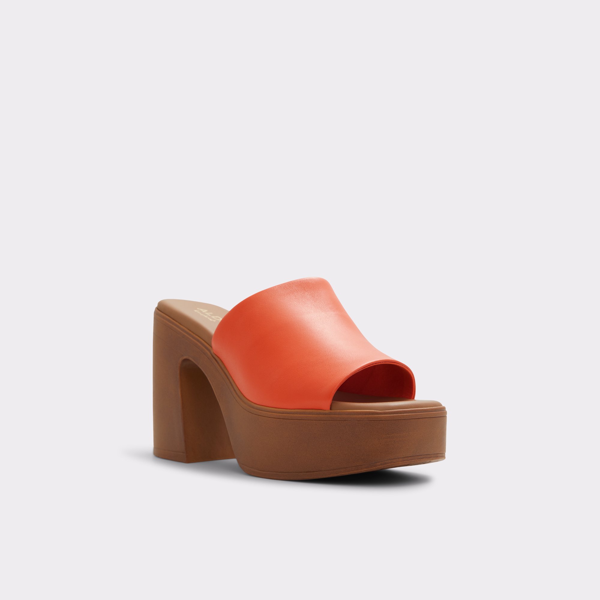 Maysee Bright Orange Women Mule Shoes