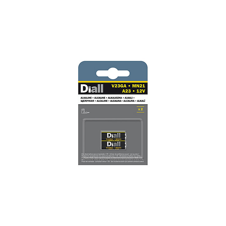 Pile alcaline V23GA Diall, lot de 2