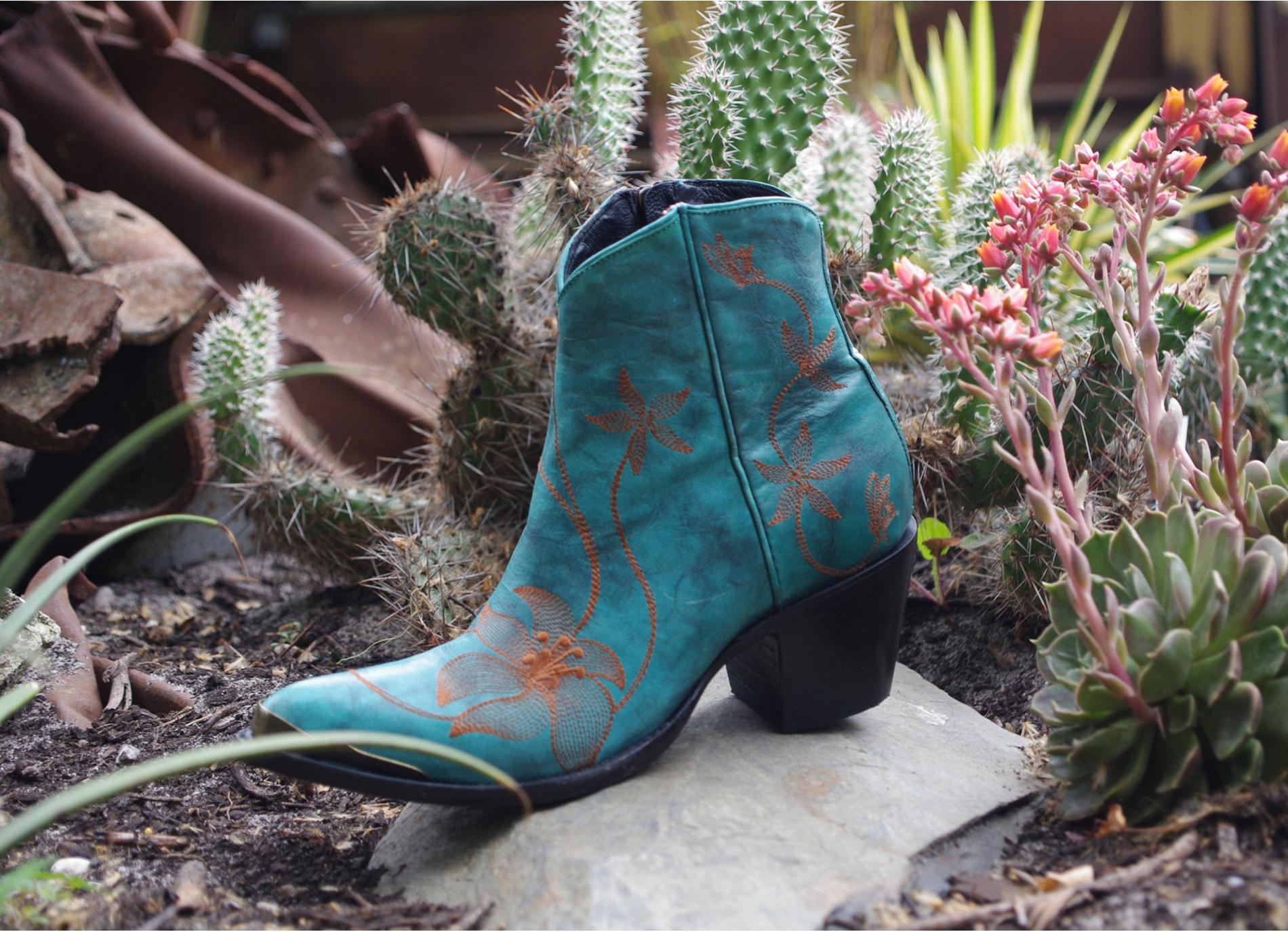 Flor loca turquoise