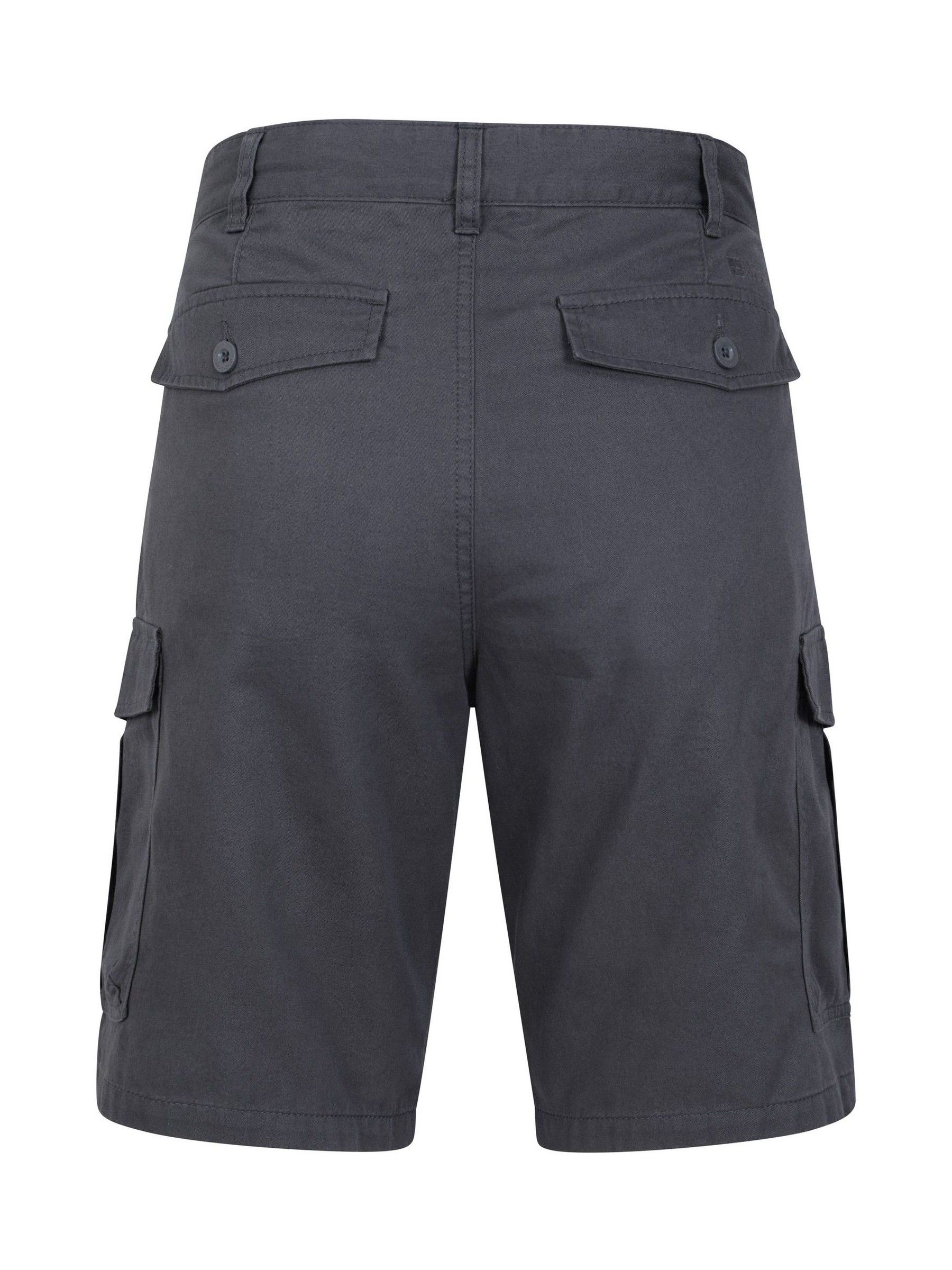 Zwart/grijs - Mountain Warehouse Mens Lakeside 100% Cotton Cargo Shorts
