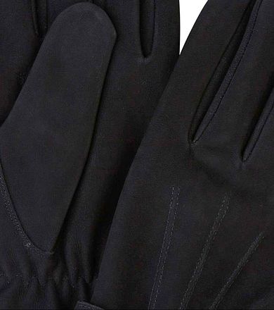Profuomo Handschoenen Wol Zwart Leer PPVG30004A-A kopen