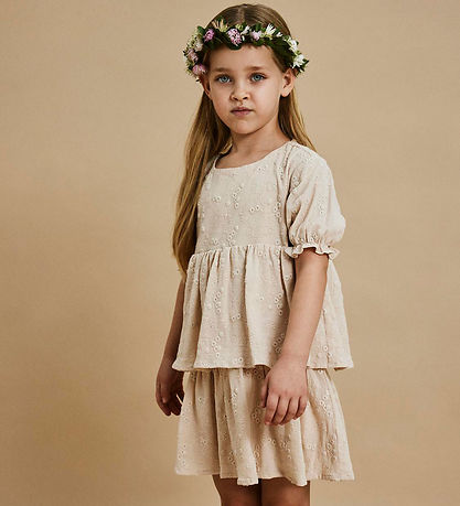 Lil Atelier Kjole - Loose - NmfFauna - Sandshell