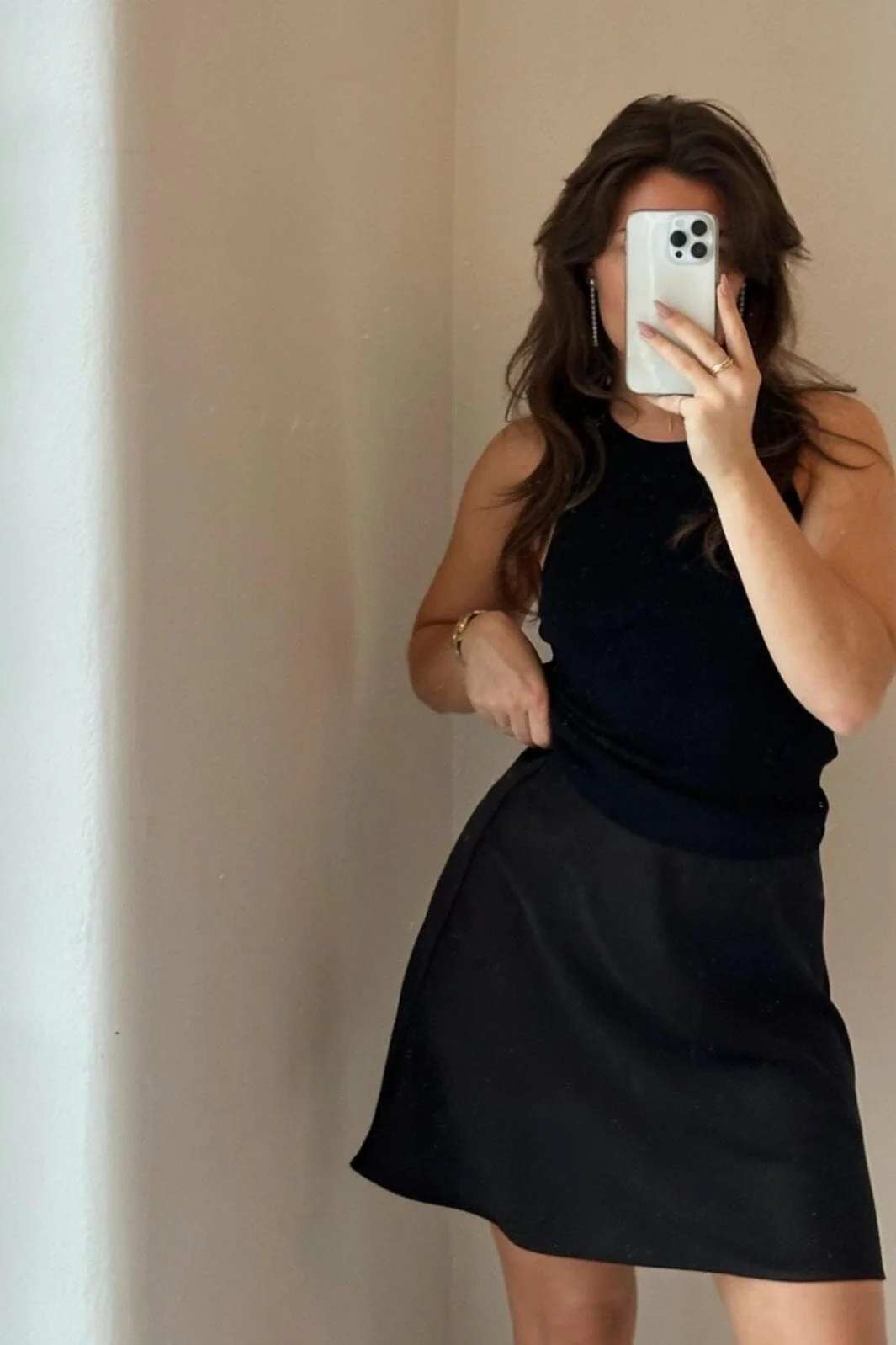 Neo Noir Fiya Heavy Sateen Skirt