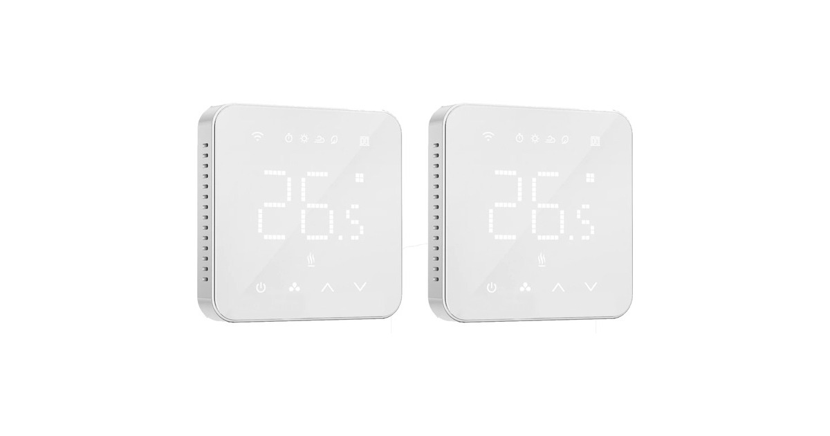 MEROSSMTS200W Smart Wi-Fi Thermostat for Boiler/Water Heating System, 2 stuks  (Wit)