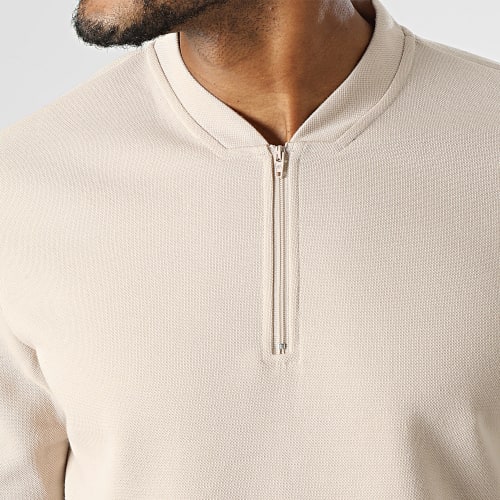 Polo Manches Longues Beige