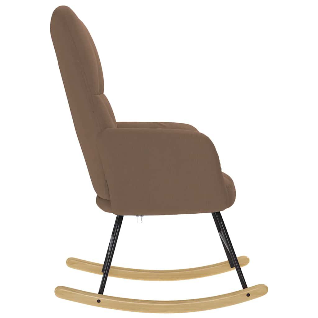vidaXL Schommelstoel, Bruin, Bekleed met Stof