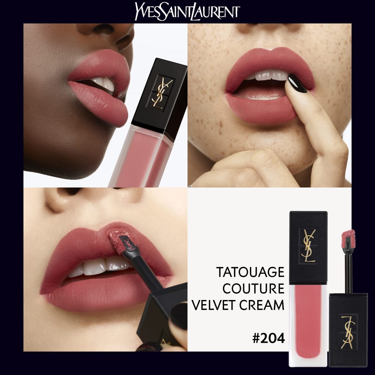 YVES SAINT LAURENT Tatouage Couture Velvet Cream Rouge à Lèvres Mat Effet Velours Longue Tenue