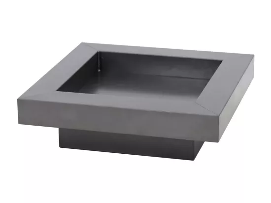 Brasero de jardin carré BACHACHE en acier-80 cm-Acier naturel---Acier naturel